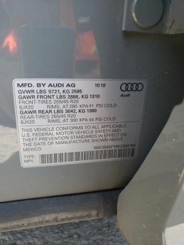2019 AUDI SQ5 PREMIU WA1B4AFY6K2009769