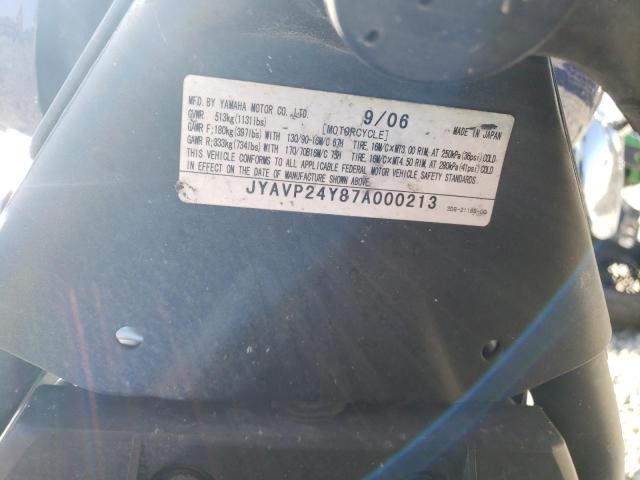 2007 YAMAHA XVS1300 A JYAVP24Y87A000213