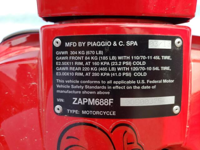 2013 VESPA LX 150IE ZAPM688F0D5003754