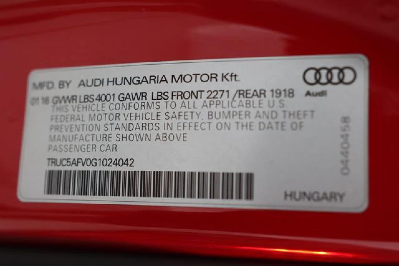 TRUC5AFV0G1024042 2016 Audi Tt