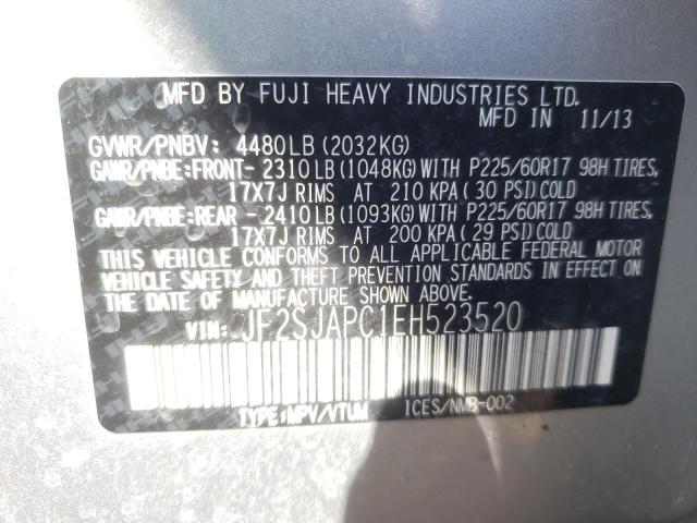 JF2SJAPC1EH523520 Subaru Forester 2.5i Touring