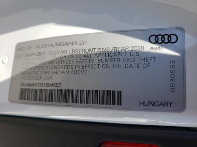 2021 AUDI TT TRUAEAFV1M1004692