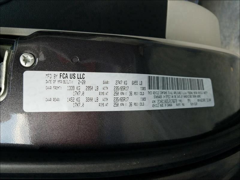 2C4RC1BG5LR176678 2020 Chrysler Pacifica T 3.6L