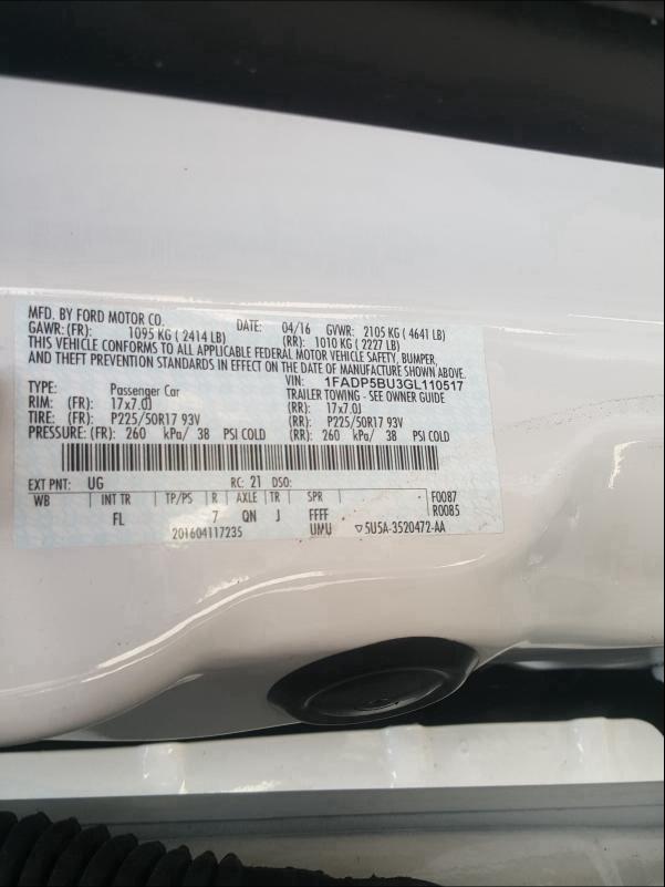 2016 FORD C-MAX SEL 1FADP5BU3GL110517
