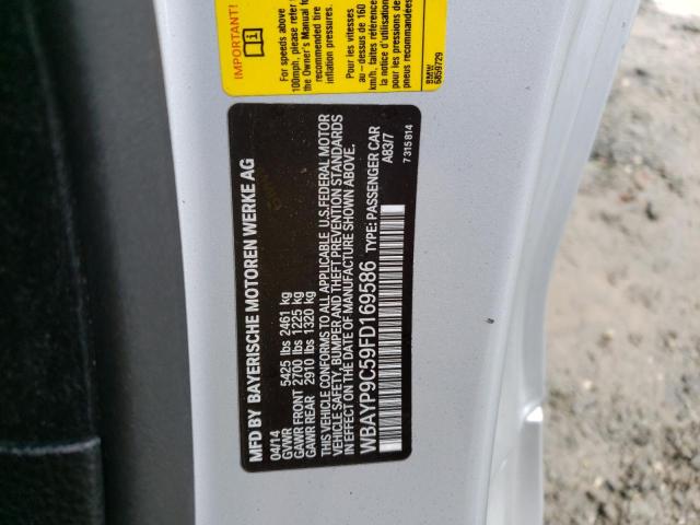 2015 BMW 650 I WBAYP9C59FD169586