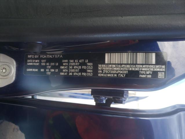 2018 FIAT 500X POP ZFBCFXAB5JP643301