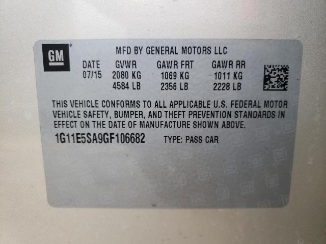 2016 CHEVROLET MALIBU LIM - 1G11E5SA9GF106682