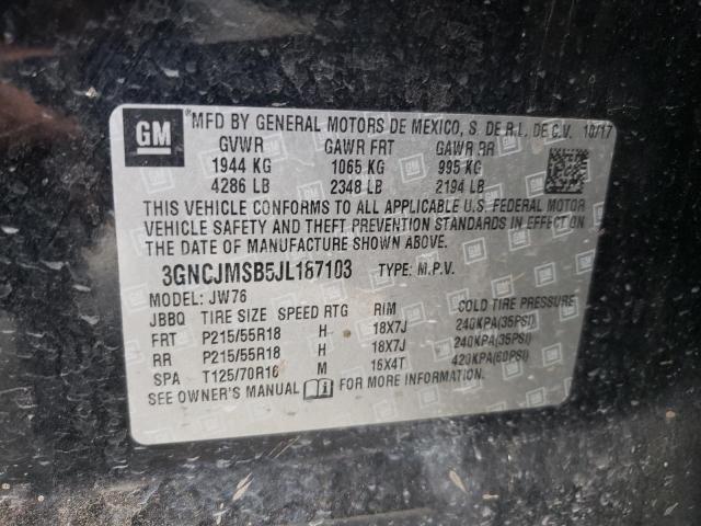 2018 CHEVROLET TRAX PREMI 3GNCJMSB5JL187103