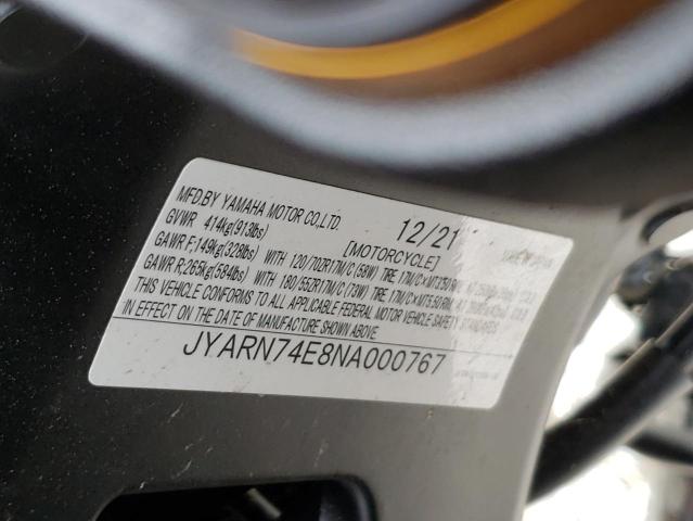 2022 YAMAHA MTT09 GT JYARN74E8NA000767