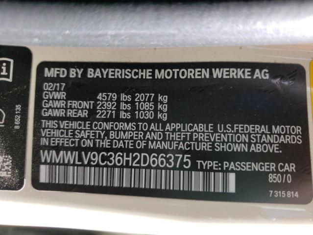 2017 MINI COOPER JCW WMWLV9C36H2D66375
