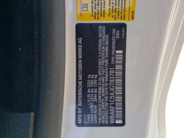 2018 BMW 640 I WBA6F1C5XJGT83781