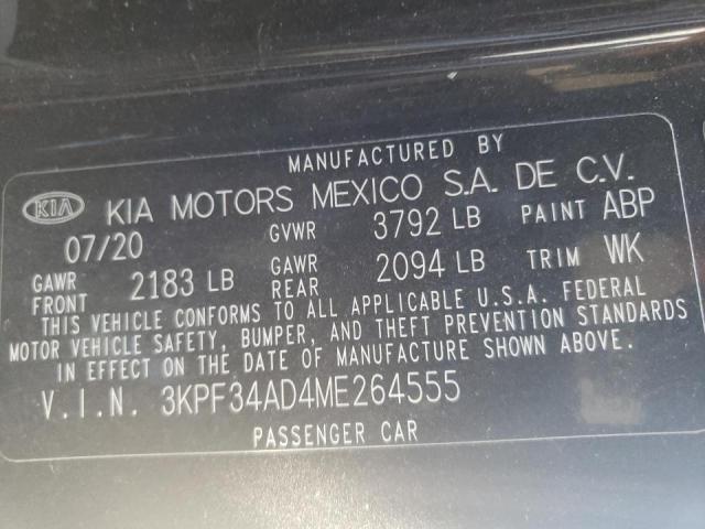 3KPF34AD4ME264555 KIA Forte Gt Line