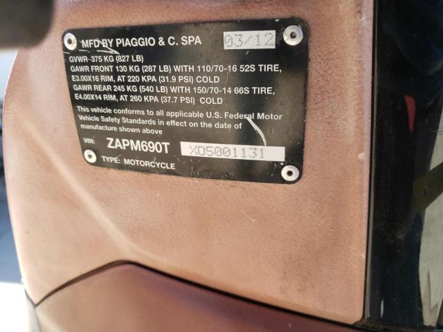 2013 PIAGGIO BV 350 ZAPM690TXD5001131