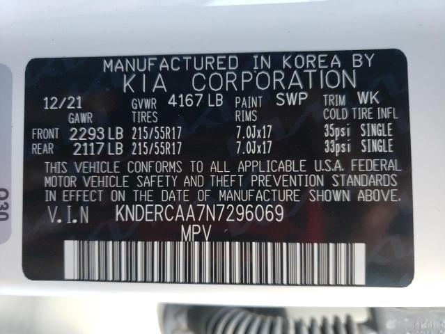 2022 KIA SELTOS EX KNDERCAA7N7296069