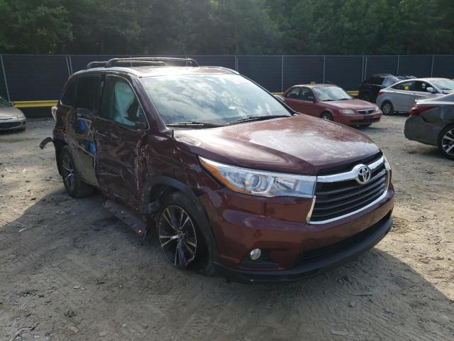Salvage cars for sale from Copart Waldorf, MD: 2016 Toyota Highlander