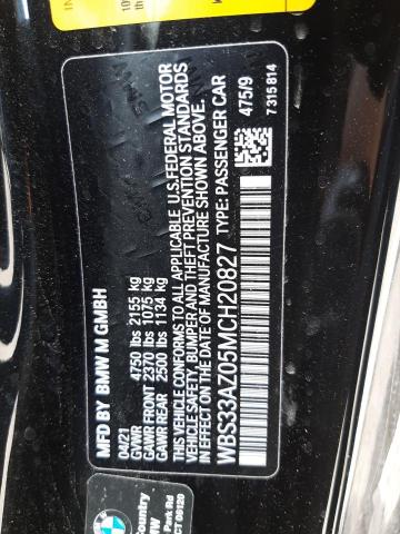 2021 BMW M4 COMPETI WBS33AZ05MCH20827