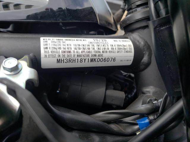2021 YAMAHA YZFR3 A MH3RH18Y1MK006076