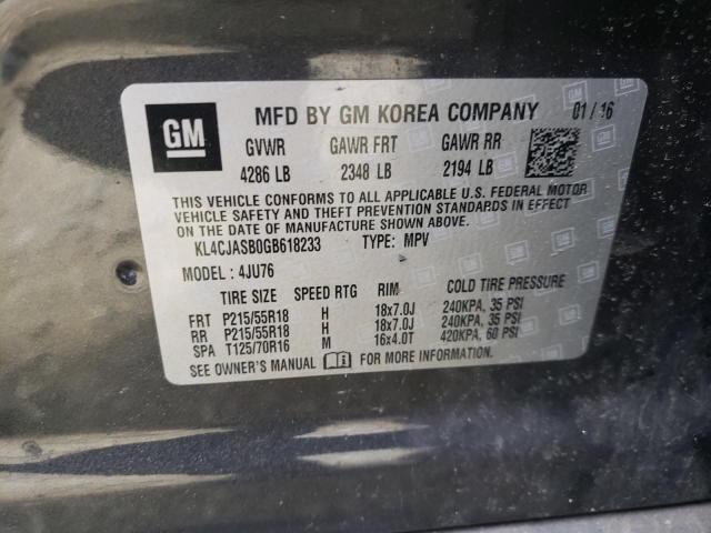 2016 BUICK ENCORE KL4CJASB0GB618233