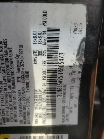 2017 LINCOLN MKZ PREMIE 3LN6L5A95HR605473