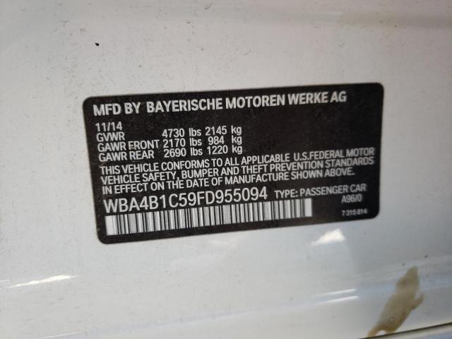 2015 BMW 435 I GRAN WBA4B1C59FD955094