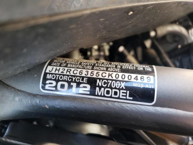 2012 HONDA NC700X JH2RC6355CK000469