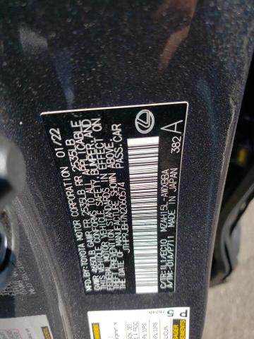 2022 LEXUS UX 250H BA JTHP9JBH7N2060574