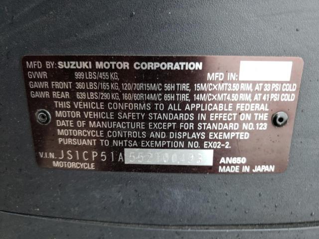 2005 SUZUKI AN650 K3 JS1CP51A552100453