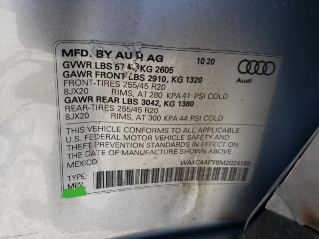 2021 AUDI SQ5 PRESTI WA1C4AFY8M2024183