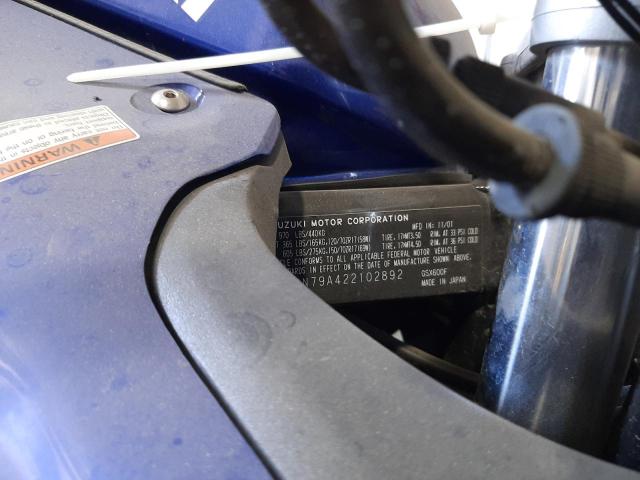 2002 SUZUKI GSX600 F JS1GN79A422102892