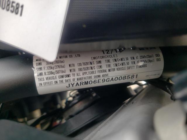 2016 YAMAHA FZ07 JYARM06E9GA008581