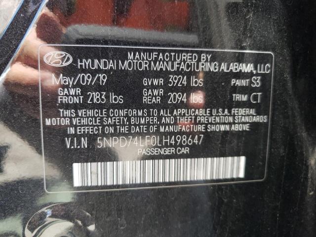 5NPD74LF0LH498647 | 2020 Hyundai elantra se