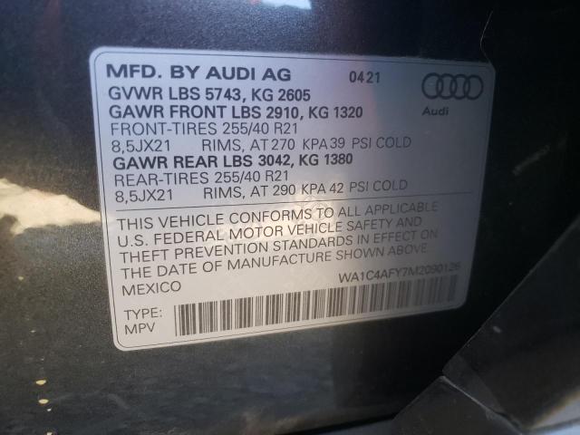2021 AUDI SQ5 PRESTI WA1C4AFY7M2090126