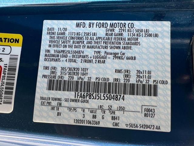 2020 FORD MUSTANG SH 1FA6P8SJ5L5504874