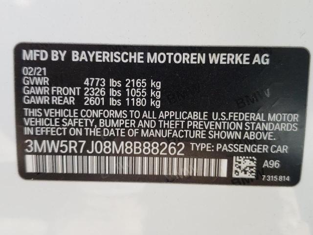 2021 BMW 330XI - 3MW5R7J08M8B88262