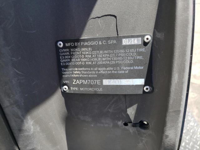 2014 PIAGGIO TYPHOON 12 ZAPM707E8E4001961