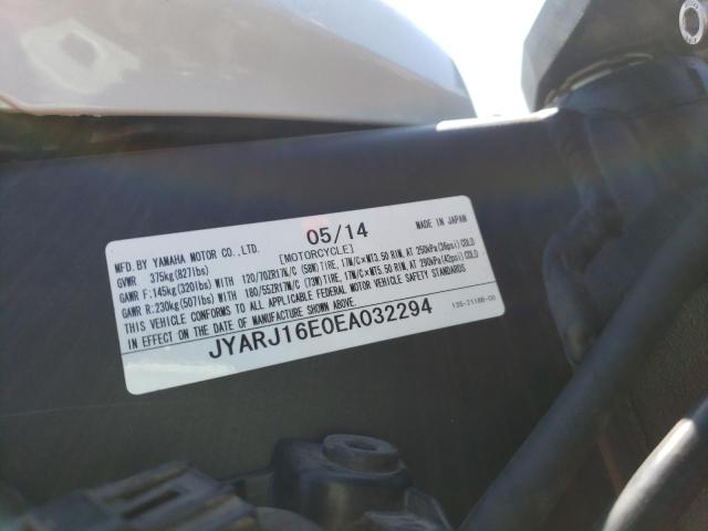 2014 YAMAHA YZFR6 JYARJ16E0EA032294