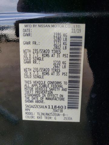 2020 NISSAN MURANO SL 5N1AZ2CSXLN118403