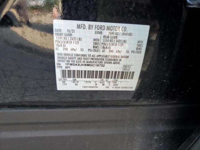 2021 FORD EXPLORER T 1FMSK8JH8MGC18752