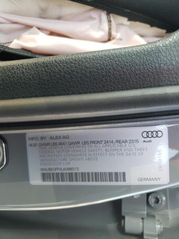 2020 AUDI A3 S-LINE WAUBEGFF0LA096013