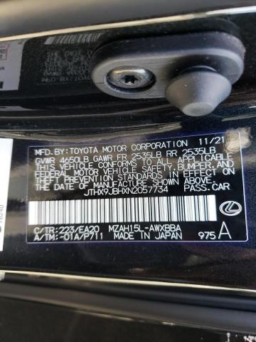 2022 LEXUS UX 250H BA JTHX9JBHXN2057734
