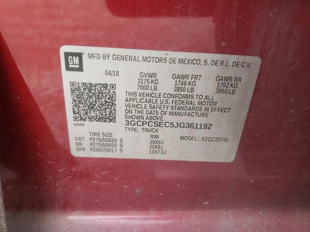 2018 CHEVROLET SILVRDO LT 3GCPCSEC5JG361192