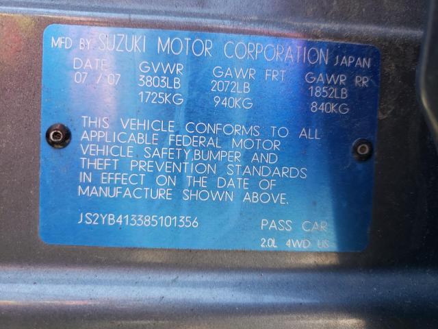 JS2YB413385101356 Suzuki SX4