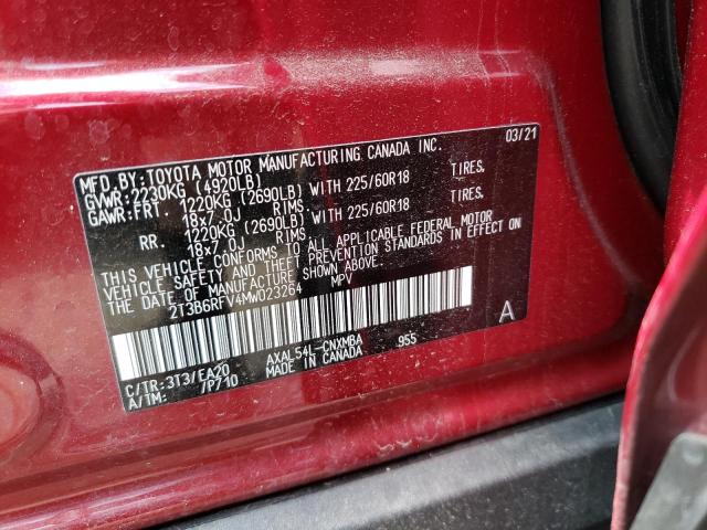 2021 TOYOTA RAV4 XLE P - 2T3B6RFV4MW023264
