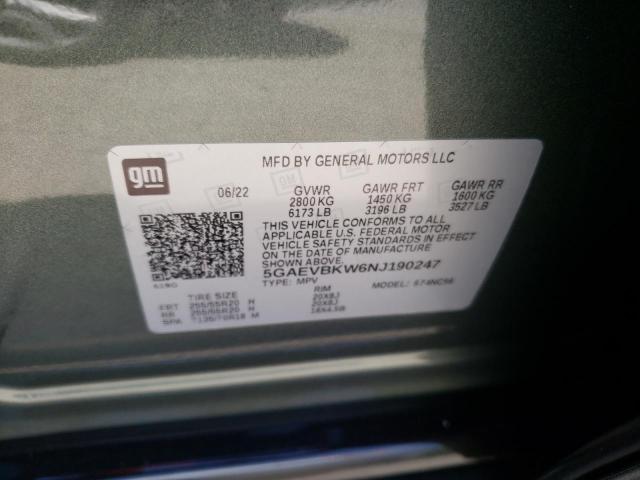 2022 BUICK ENCLAVE PR 5GAEVBKW6NJ190247