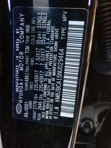 2022 HYUNDAI TUCSON BLU KM8JBCA15NU029464