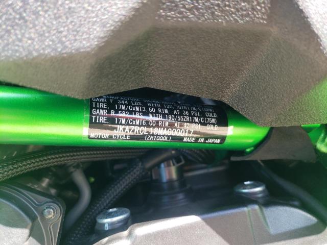2021 KAWASAKI ZR1000 L JKAZRCL18MA000017
