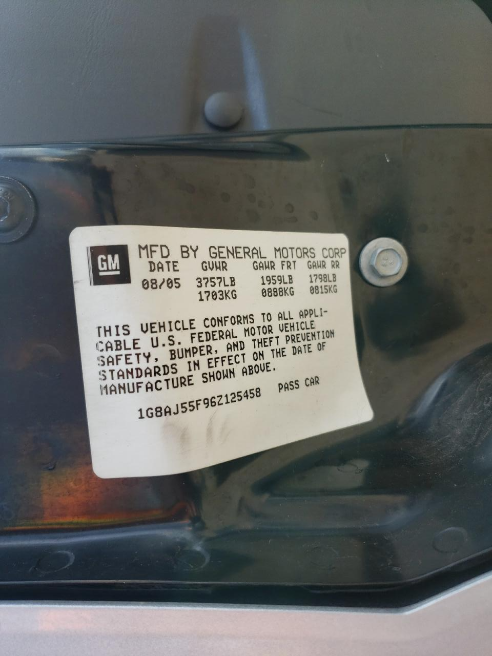 1G8AJ55F96Z125458 2006 Saturn Ion Level 2