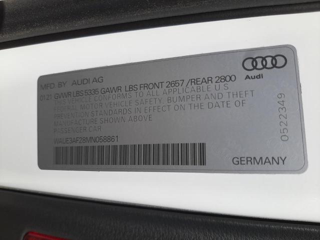 2021 Audi A6 Premium 2.0L(VIN: WAUE3AF28MN058861