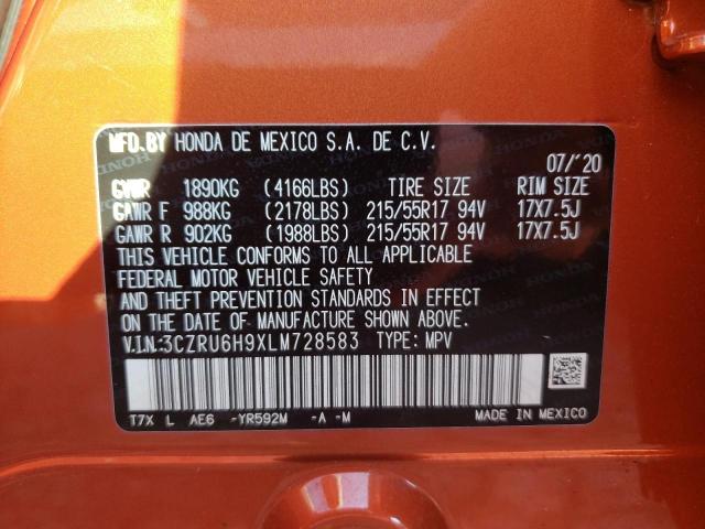 2020 HONDA HR-V TOURI 3CZRU6H9XLM728583