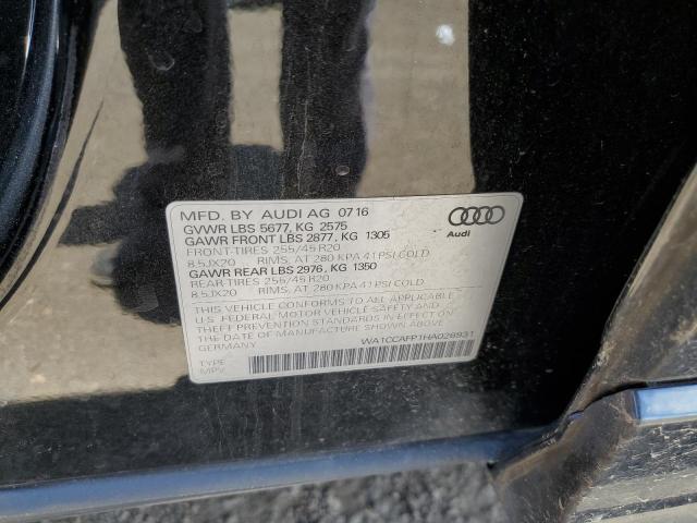 2017 AUDI SQ5 PREMIU WA1CCAFP1HA026931